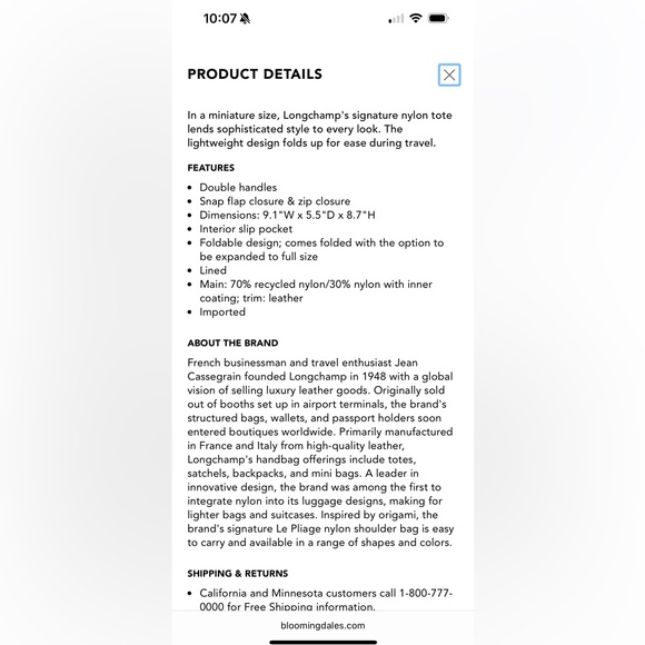 Longchamp Le Pliage Small - Picture 2 of 8